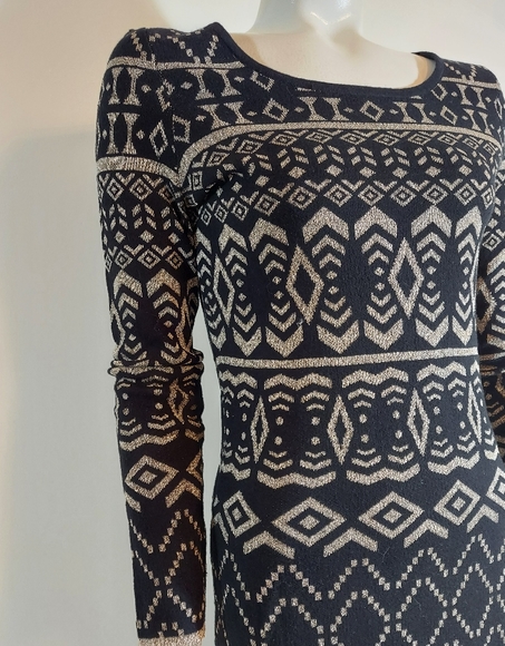 NEW Antonio Melani silver art deco sweater dress - Picture 3 of 11